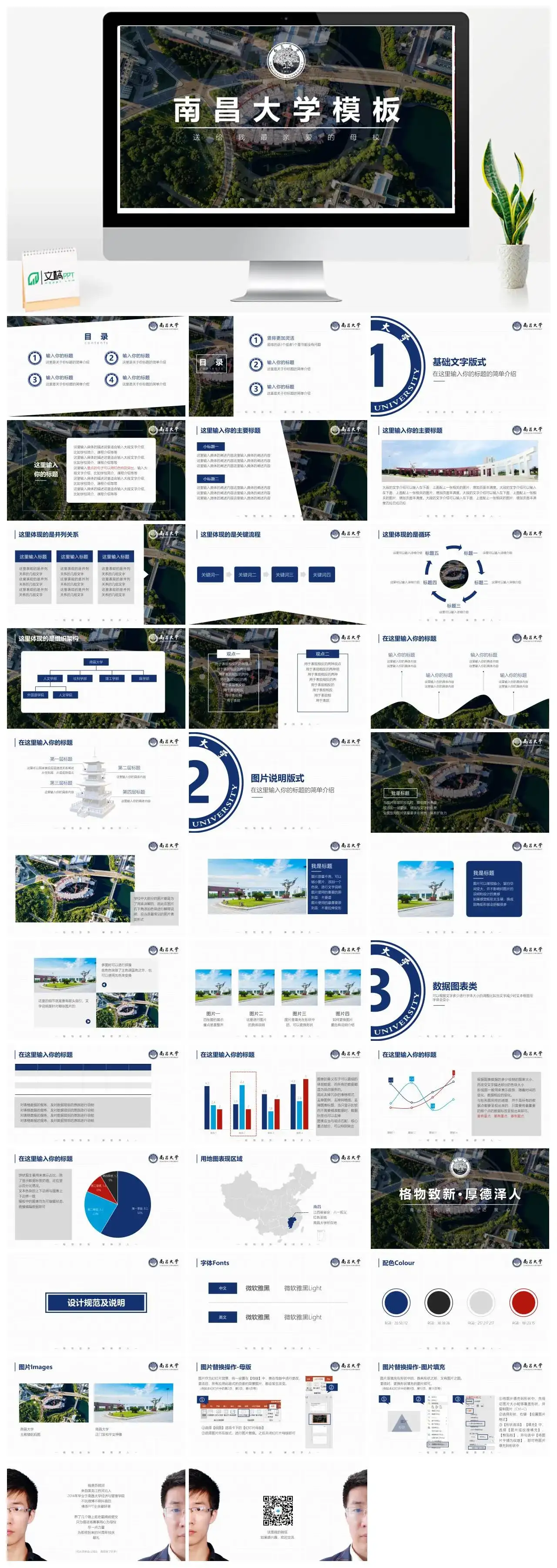 南昌大学通用答辩PPT模板
