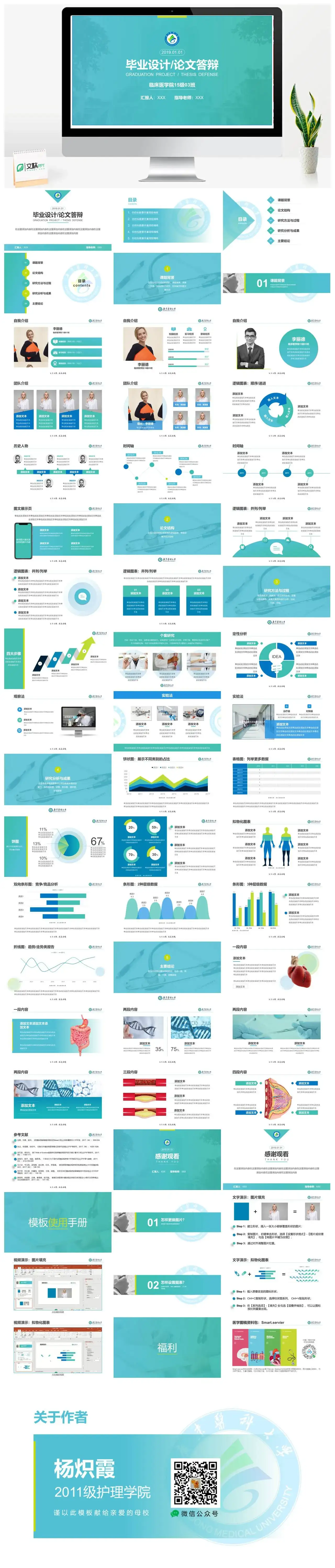 广东医科大学通用答辩PPT模板