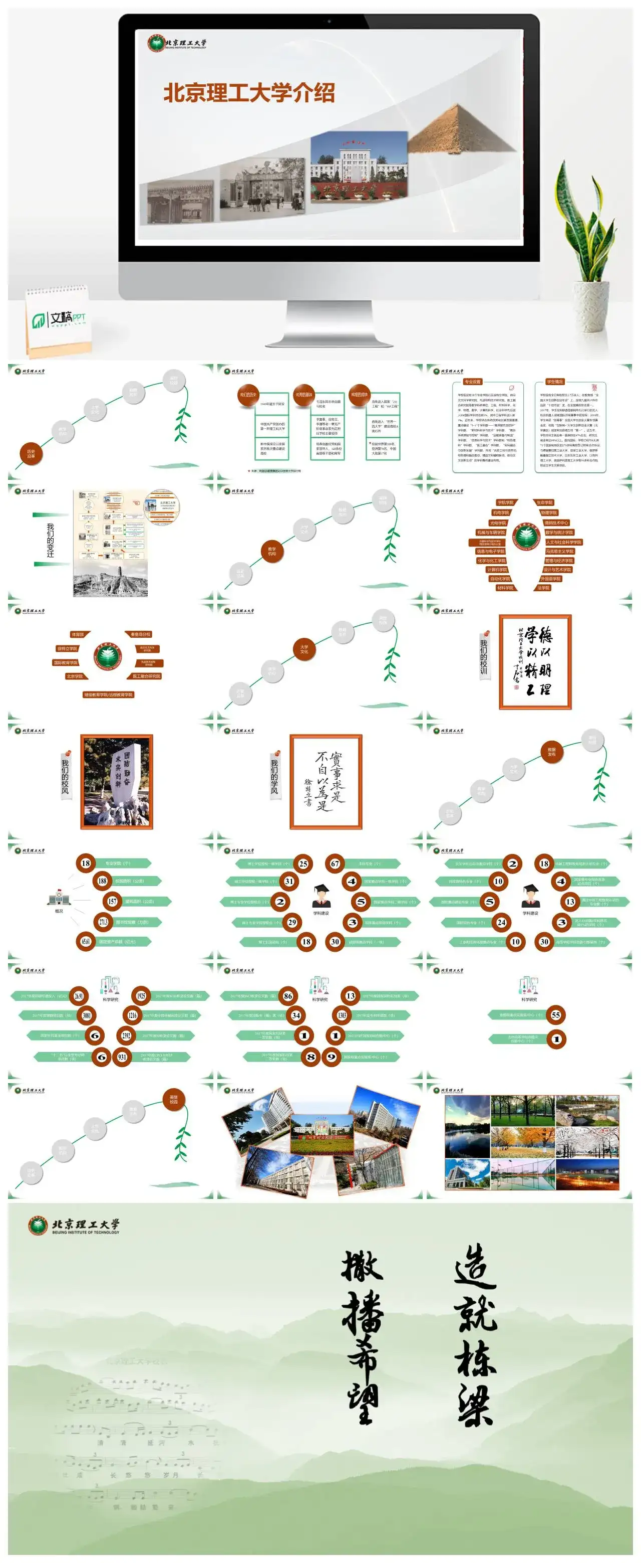 北京理工大学模板通用答辩PPT模板