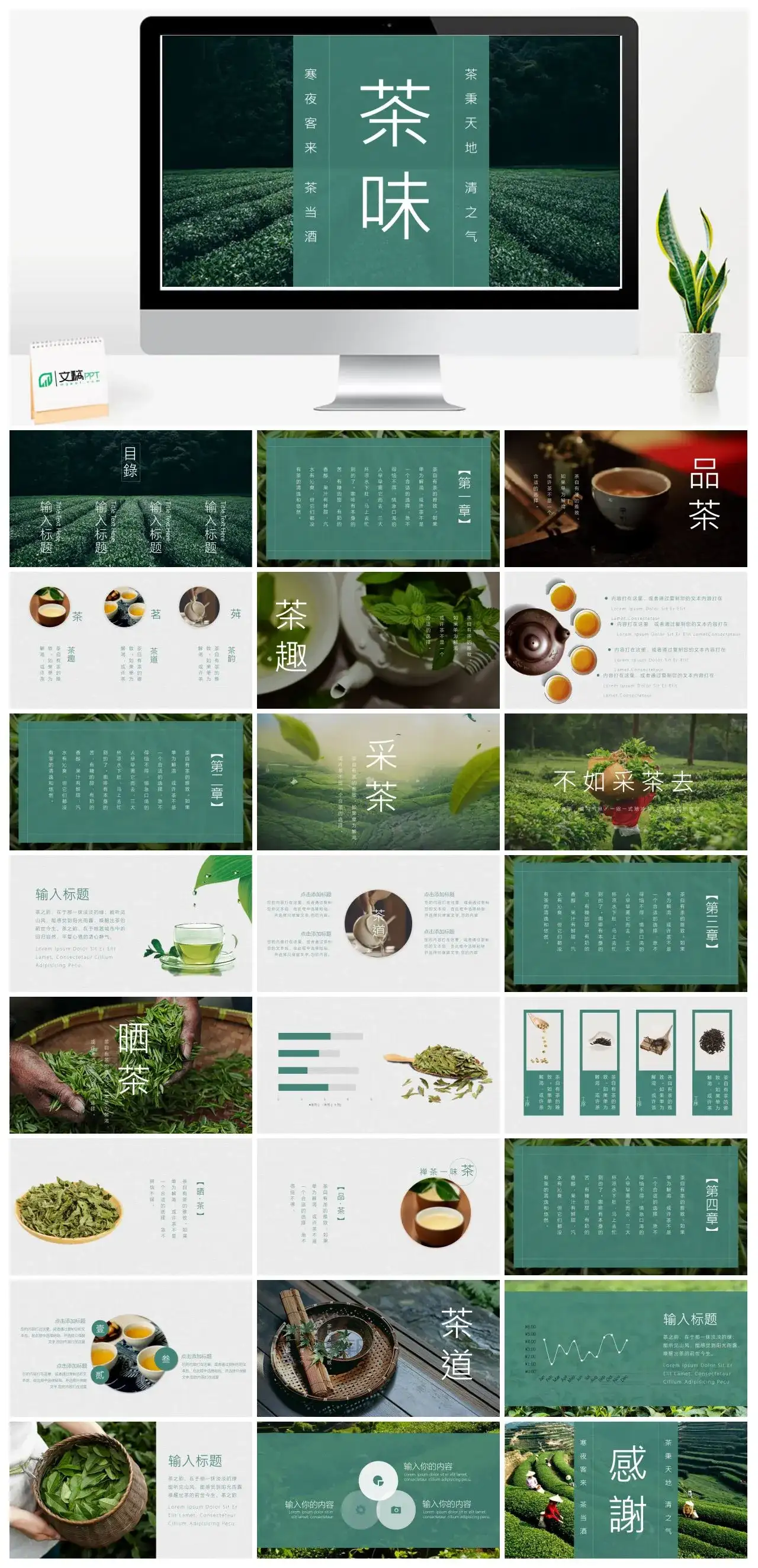 茶味饮茶PPT模板