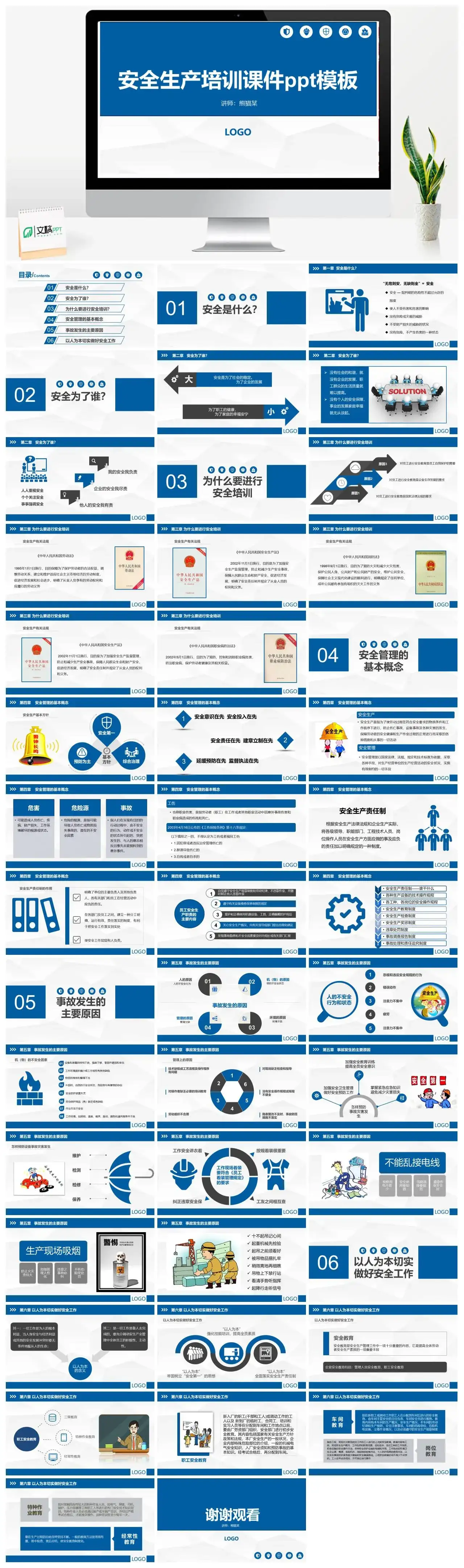 企业安全生产管理培训PPT模板