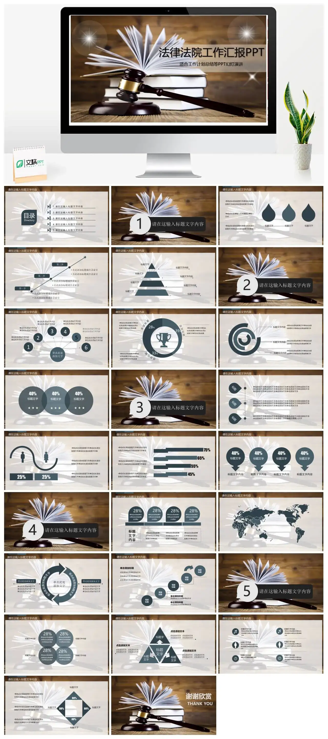 法律法院工作汇报PPT