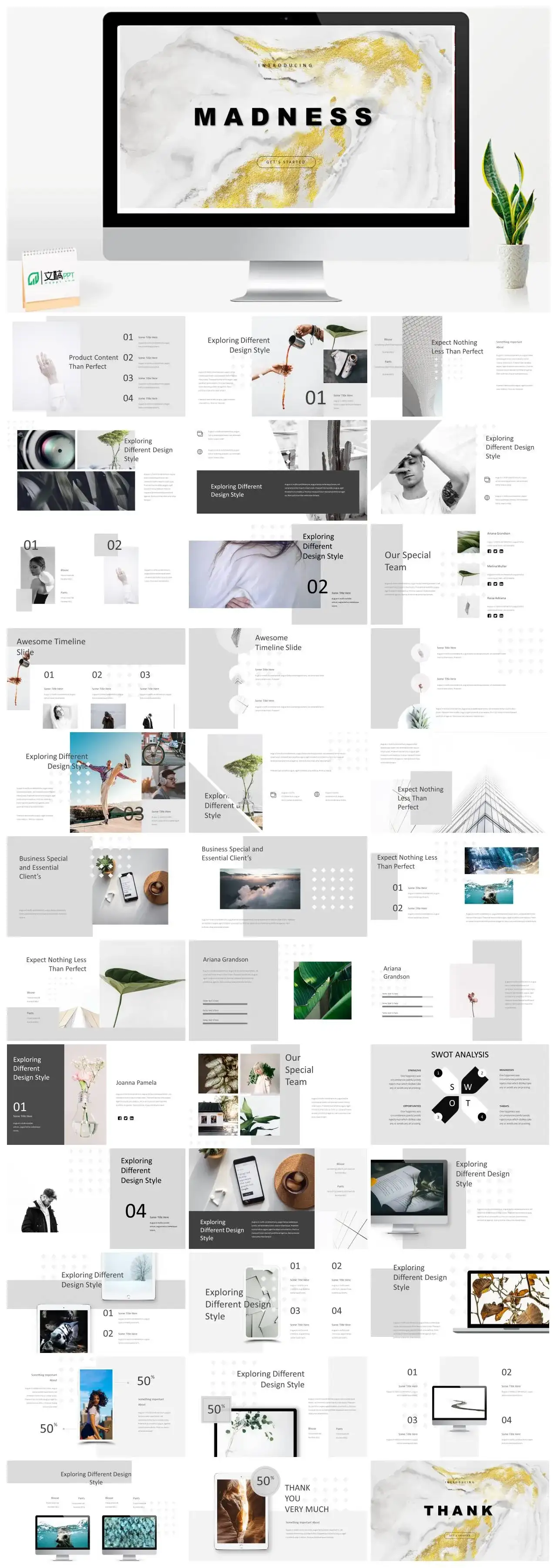 国外精选流沙金色汇报PPT模板