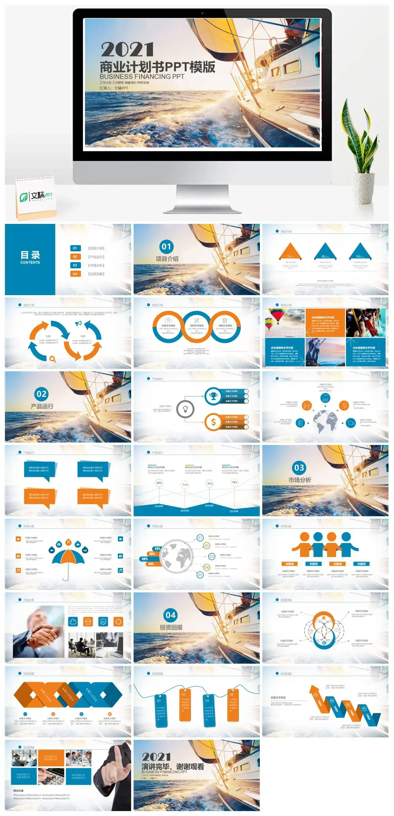 商务工作计划工作报告销售培训年终总结商业计划书PPT模版