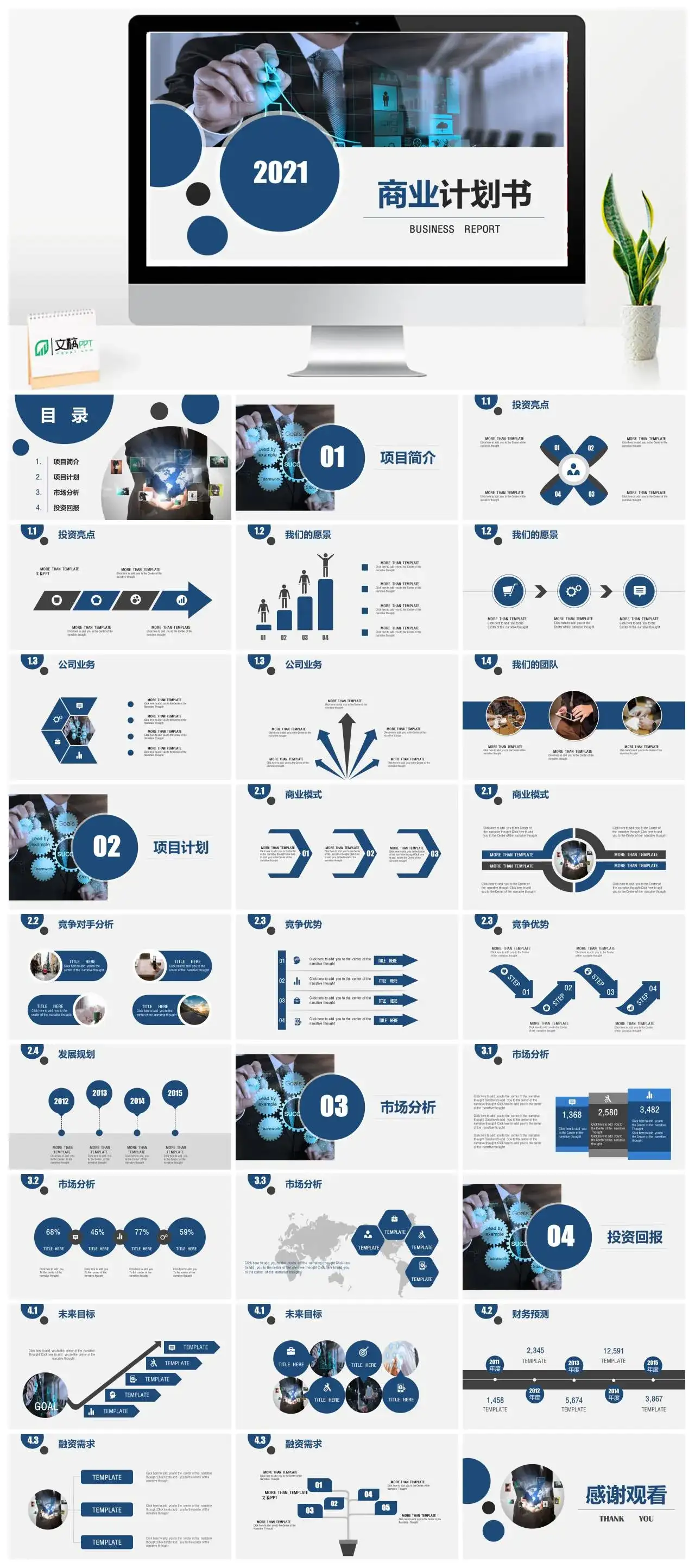 商务商业计划书PPT模板