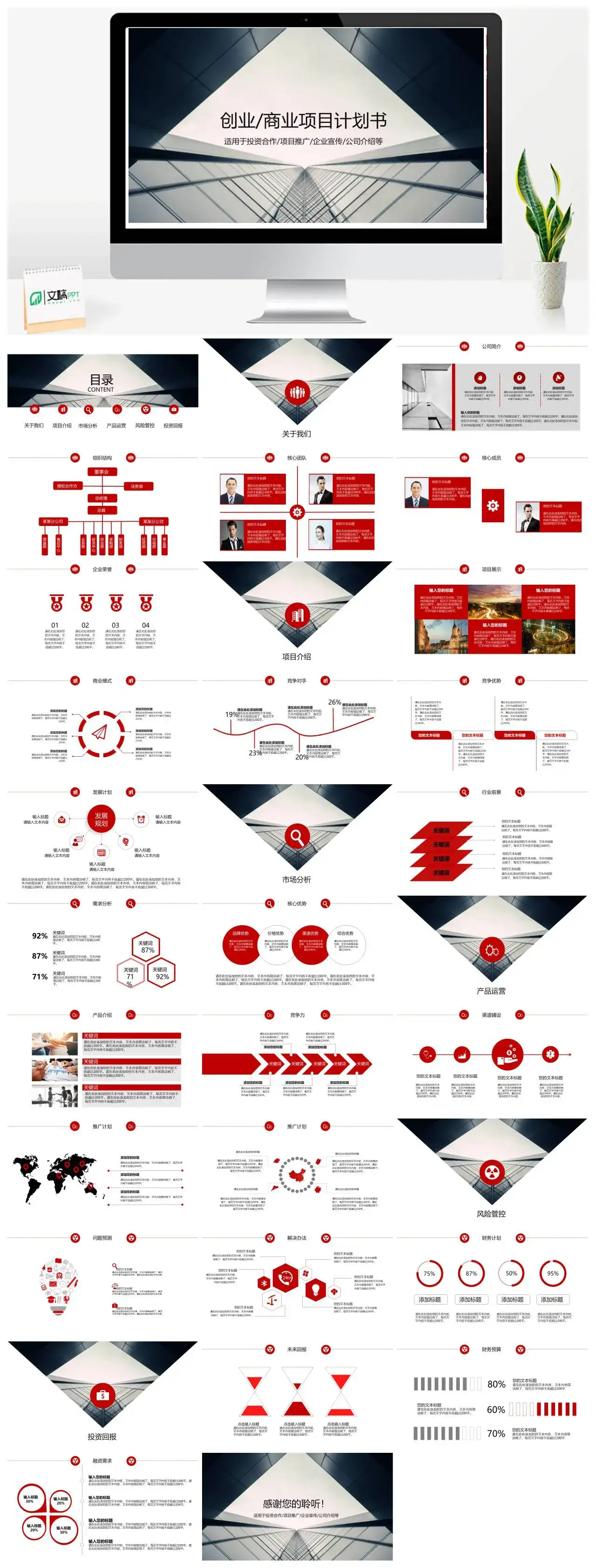 欧美风投资合作项目推广企业宣传公司介绍创业商业项目计划书ppt模板