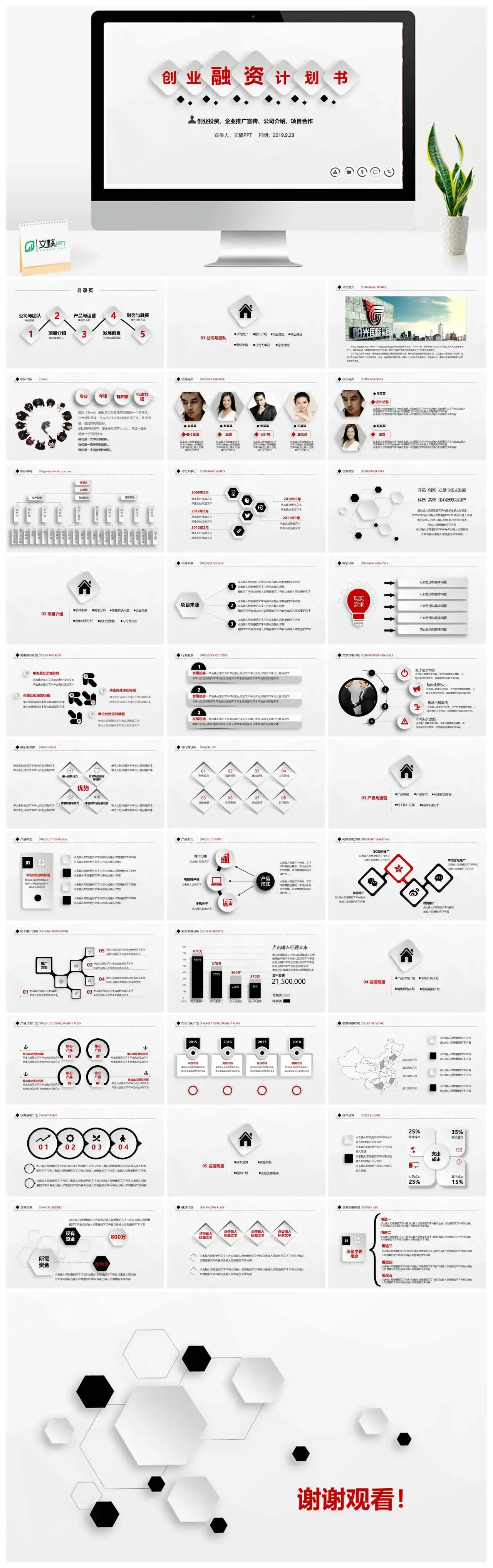 微粒体创业投资、企业推广宣传、公司介绍、项目合作PPT模板