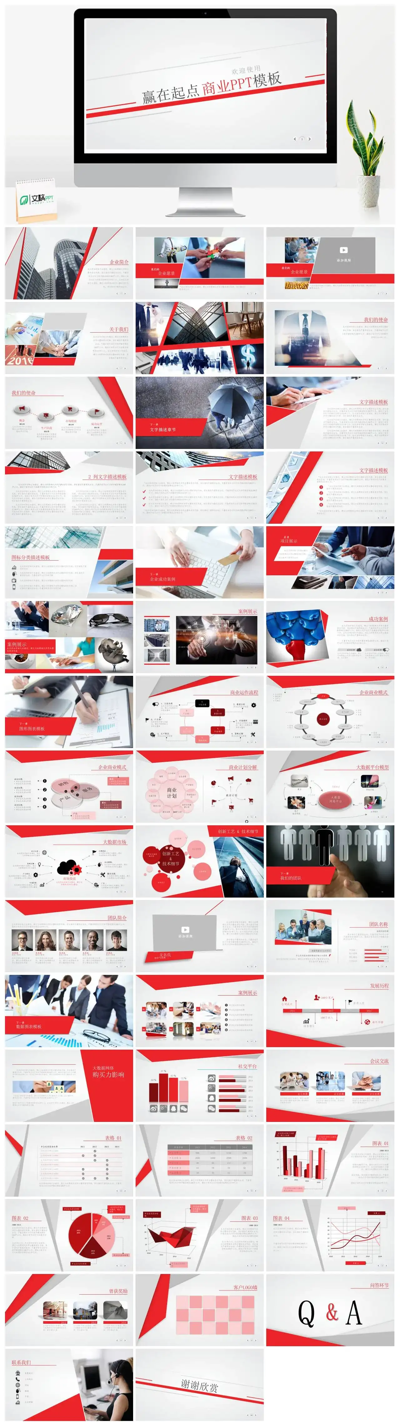 商务赢在起点商业PPT模板