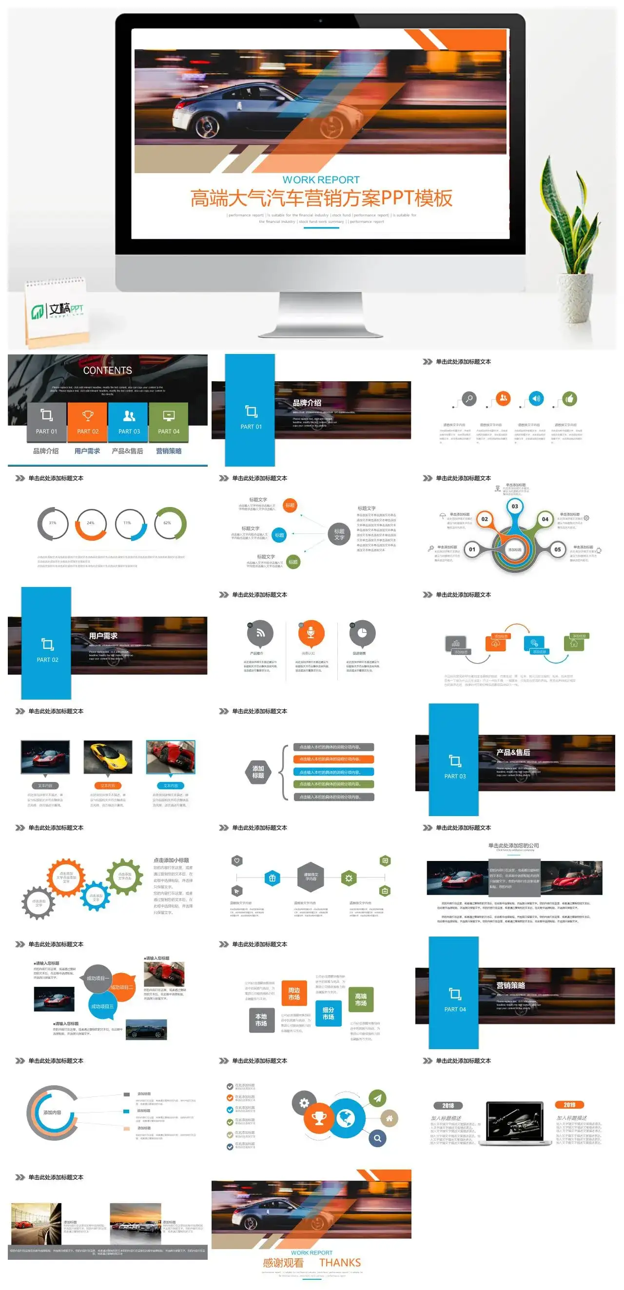 简约高端大气汽车营销方案PPT模板