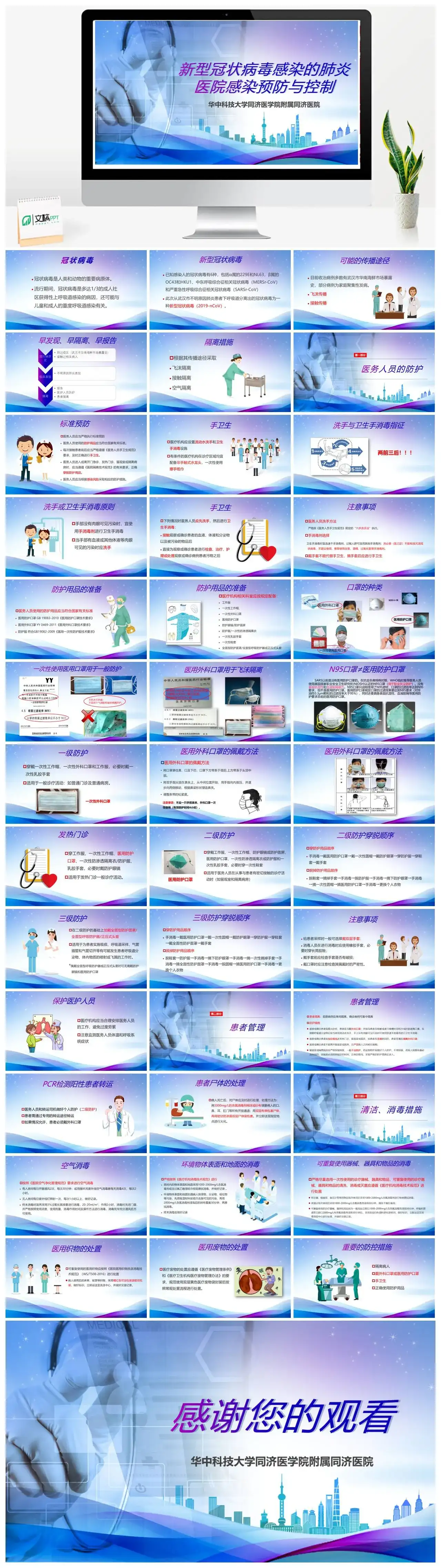 新型冠状病毒感染的医院感染预防与控制PPT模板