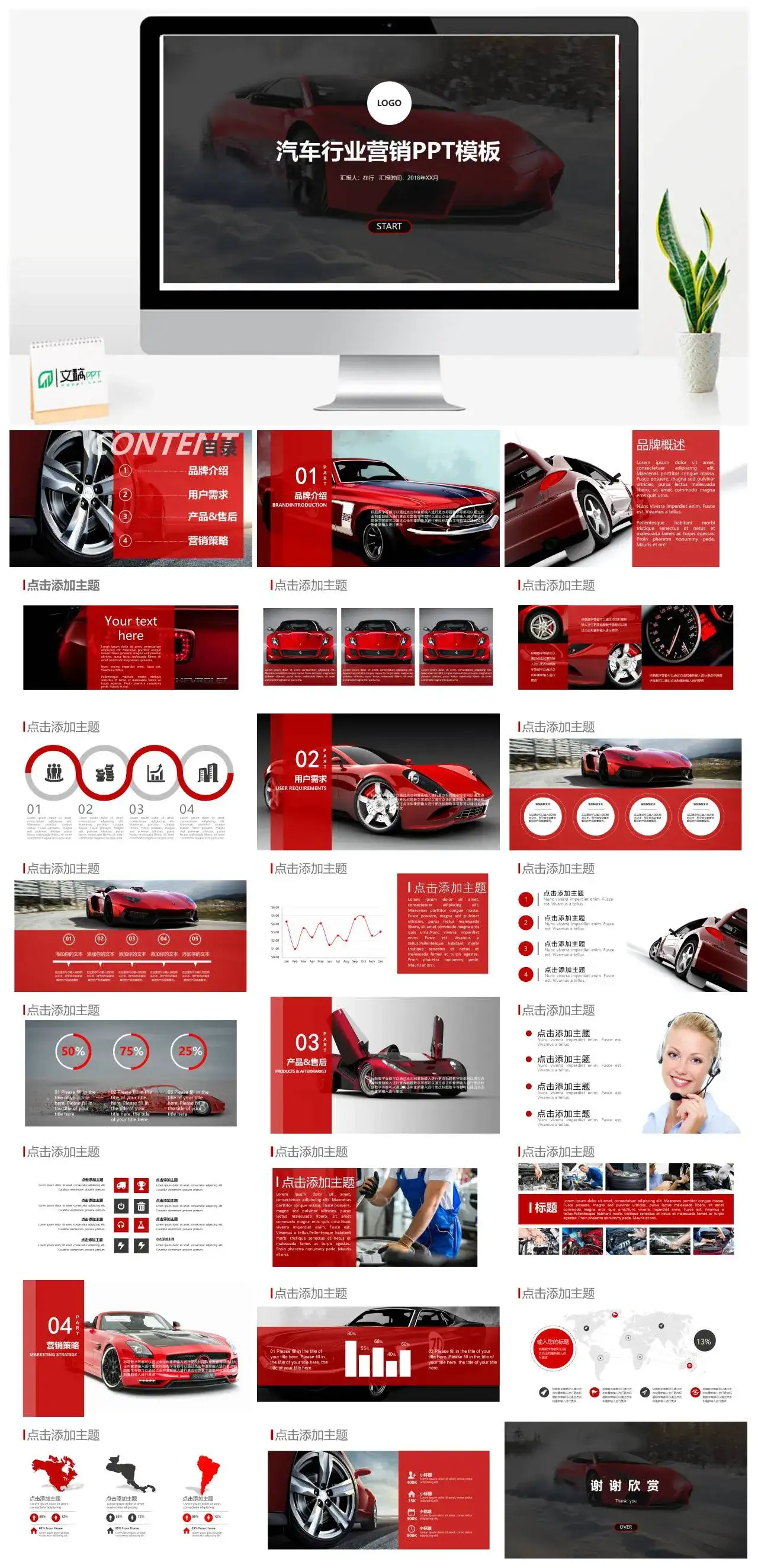 2022红色商务风汽车营销PPT05