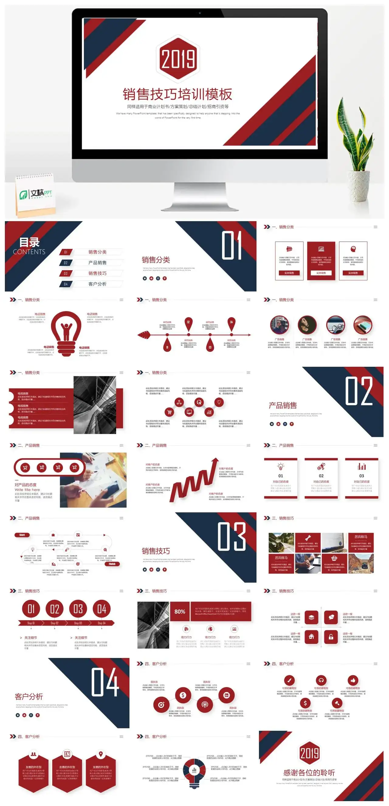 2022年简约商业计划书总结计划销售技巧培训方案策划PPT模板