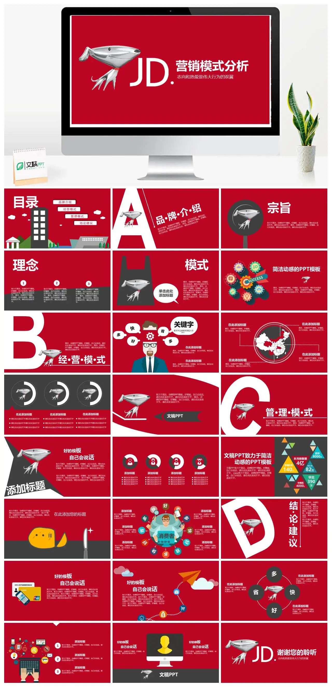 营销模式分析PPT模板