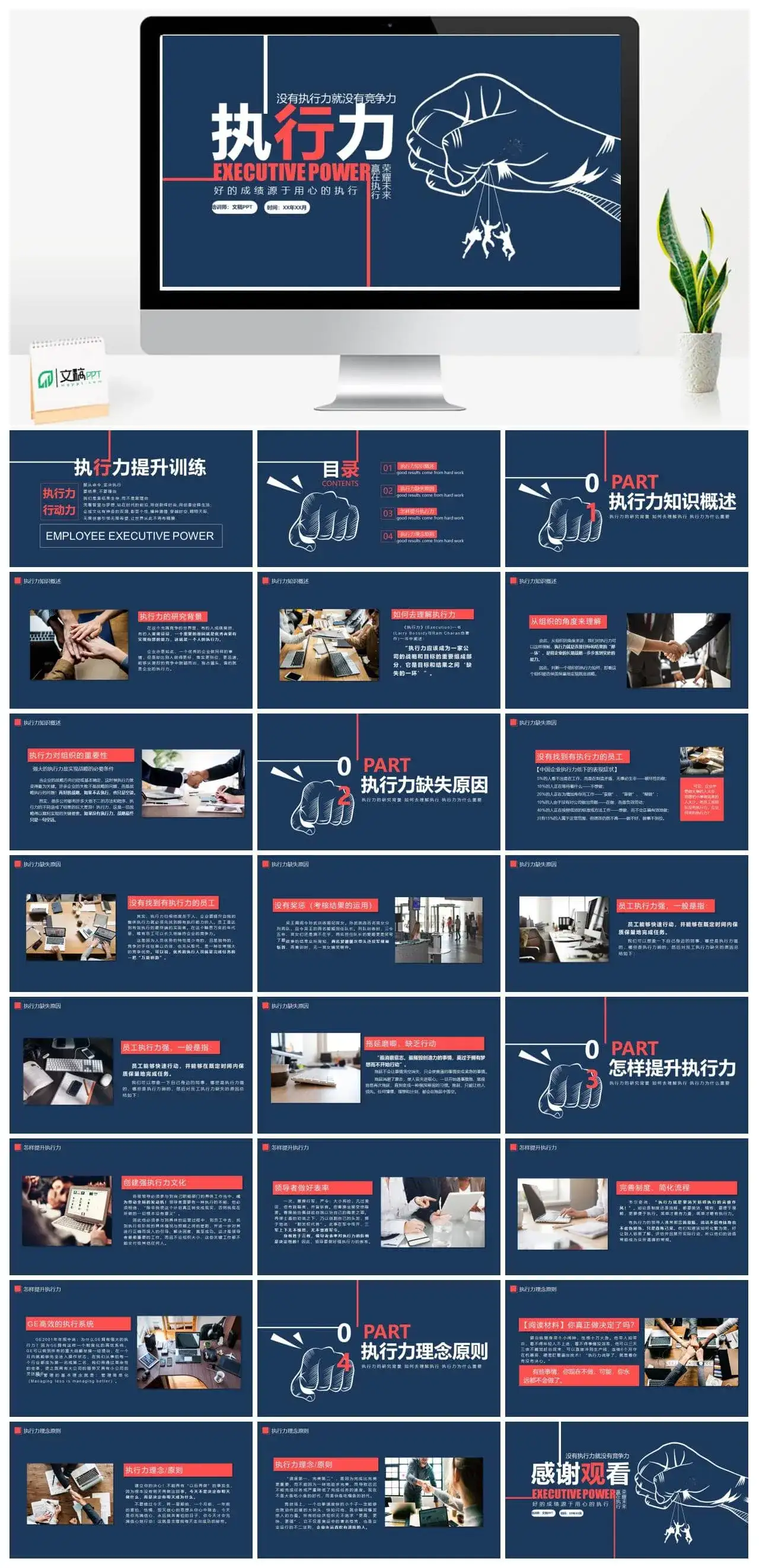 企业培训之职场团队执行力培训PPT模板