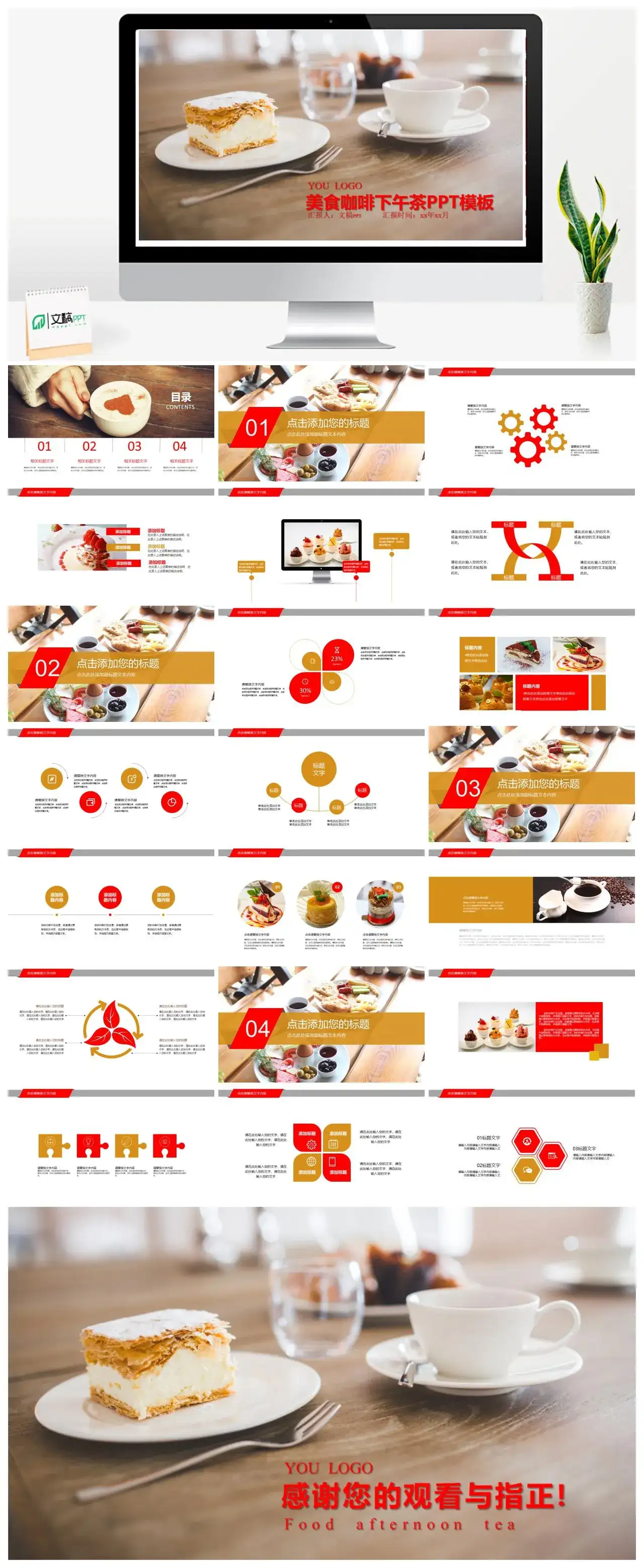 美食咖啡下午茶餐饮PPT