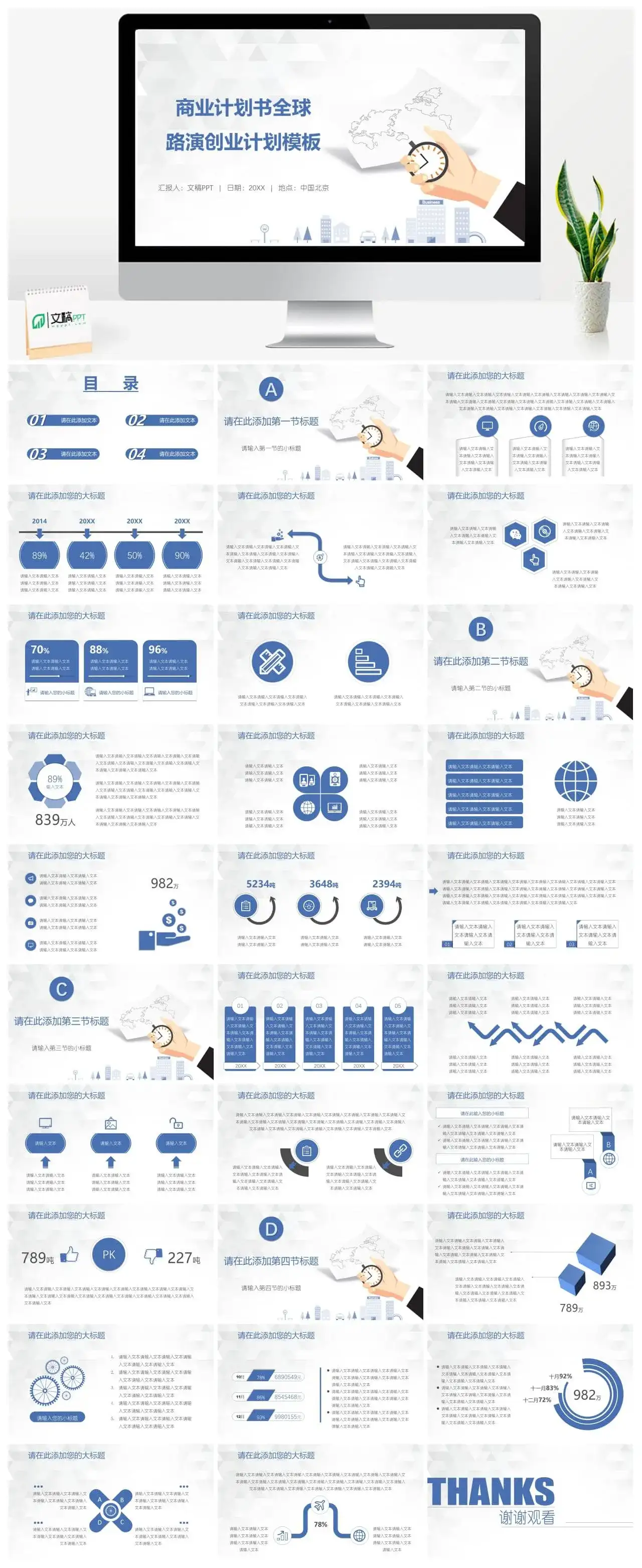 商业计划书全球路演创业计划模板