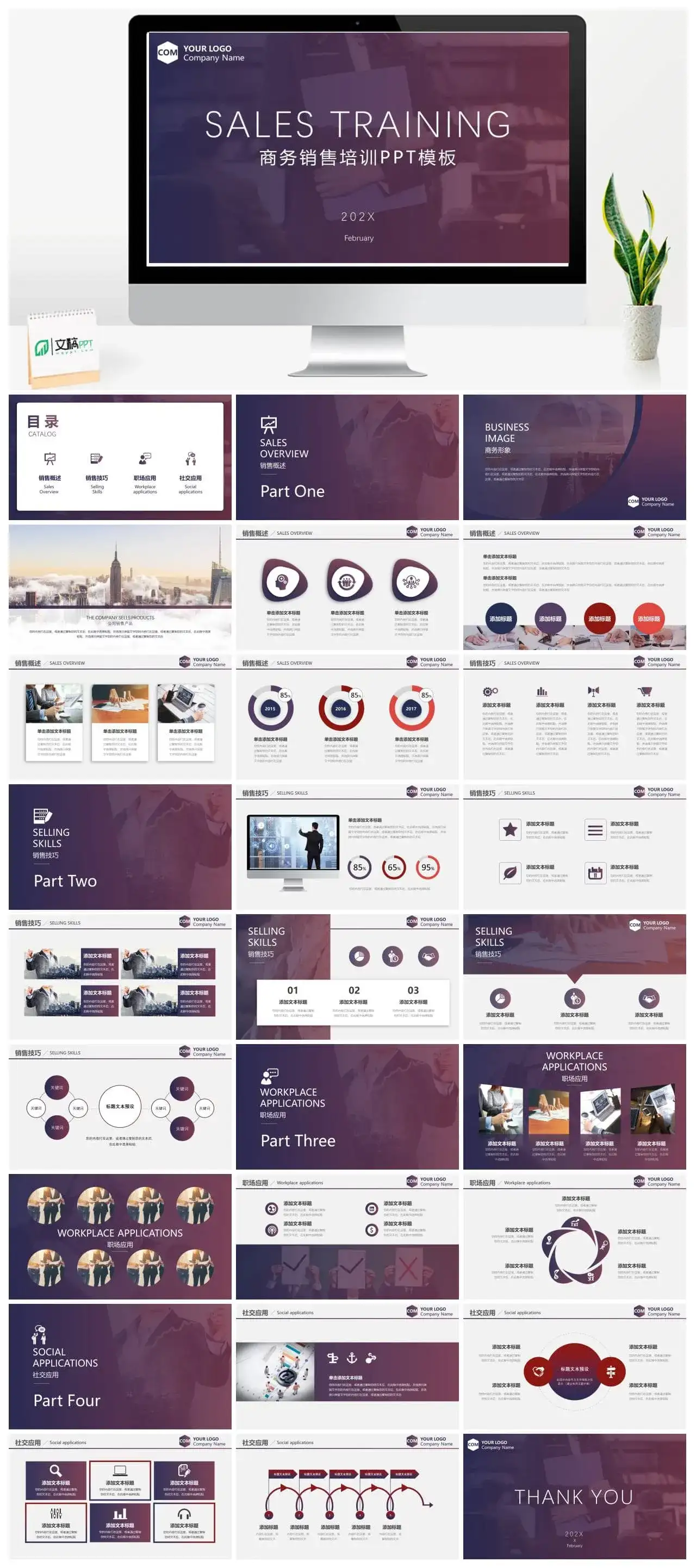 商务销售培训商业策划书PPT模板