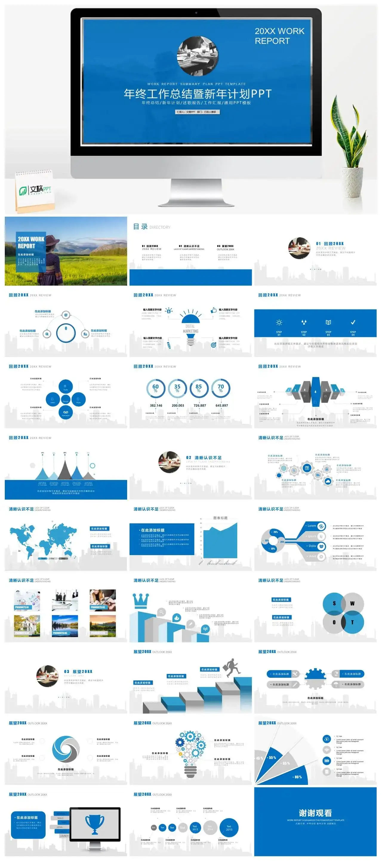 年终工作总结汇报暨新年计划PPT