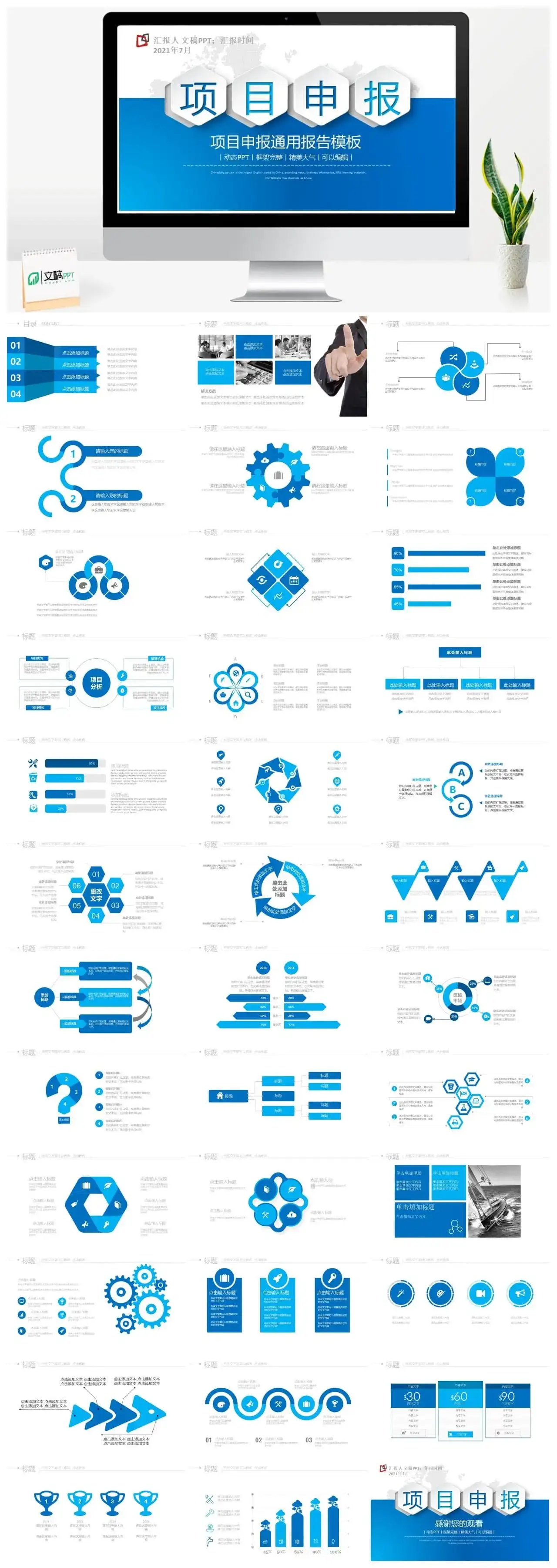 商务项目申报PPT模板
