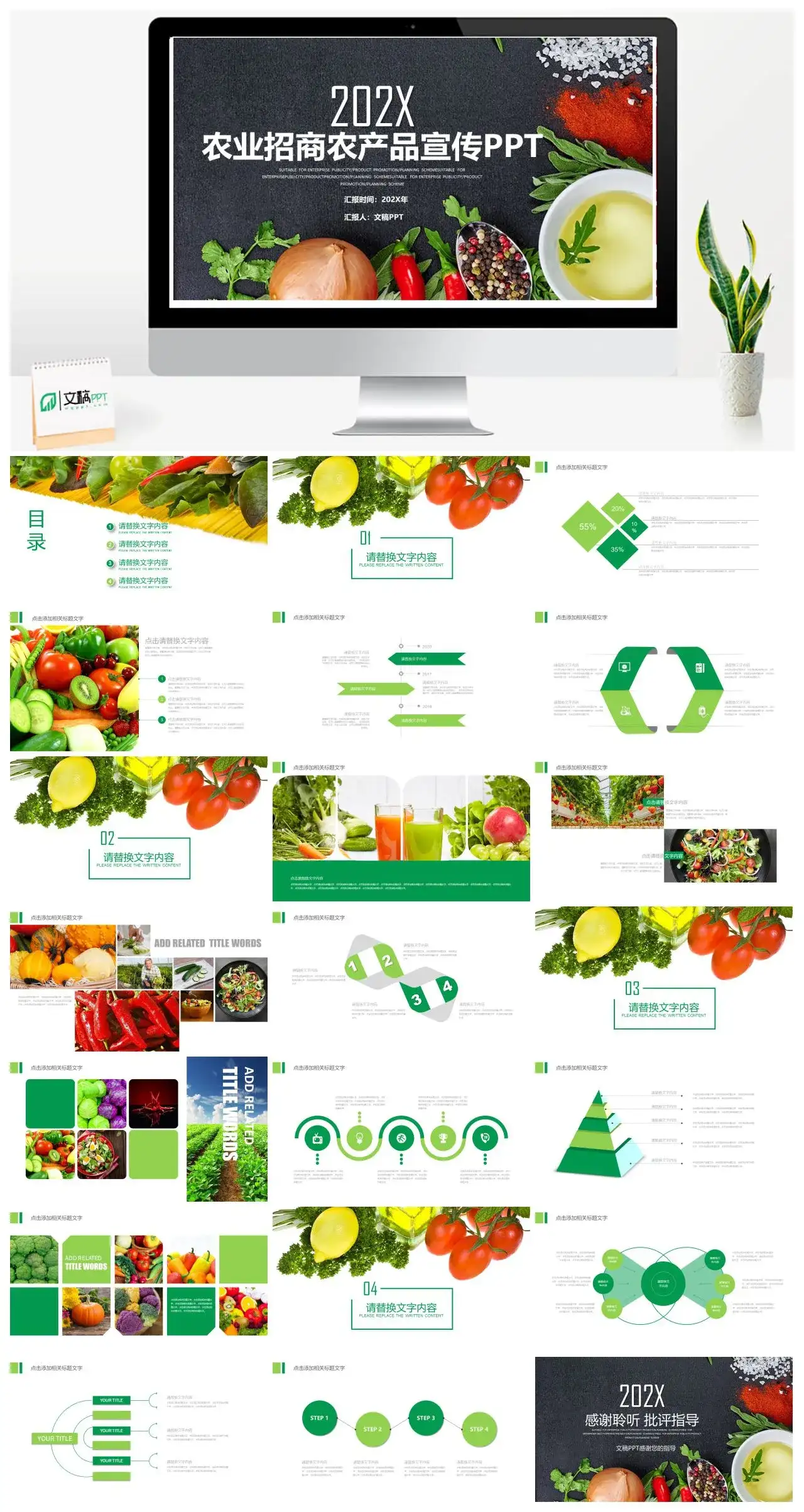 202X农业招商会农产品宣传PPT模板