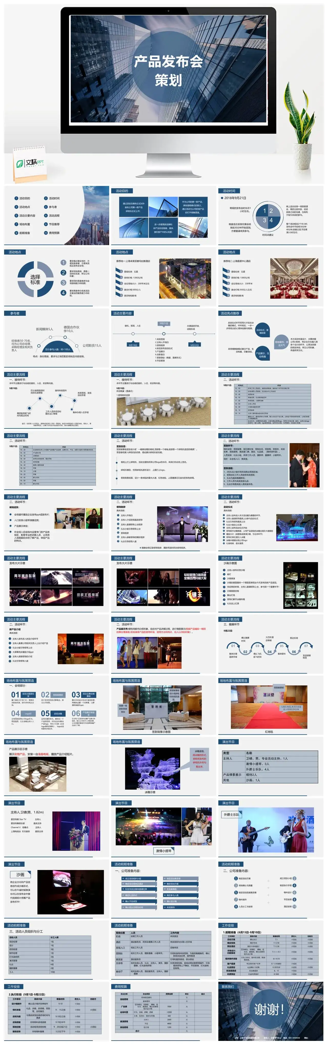 商务大气产品发布会策划模板活动主要内容场地布置PPT模板 商务大气产品发布会策划模板活动主要内容场地布置PPT模板