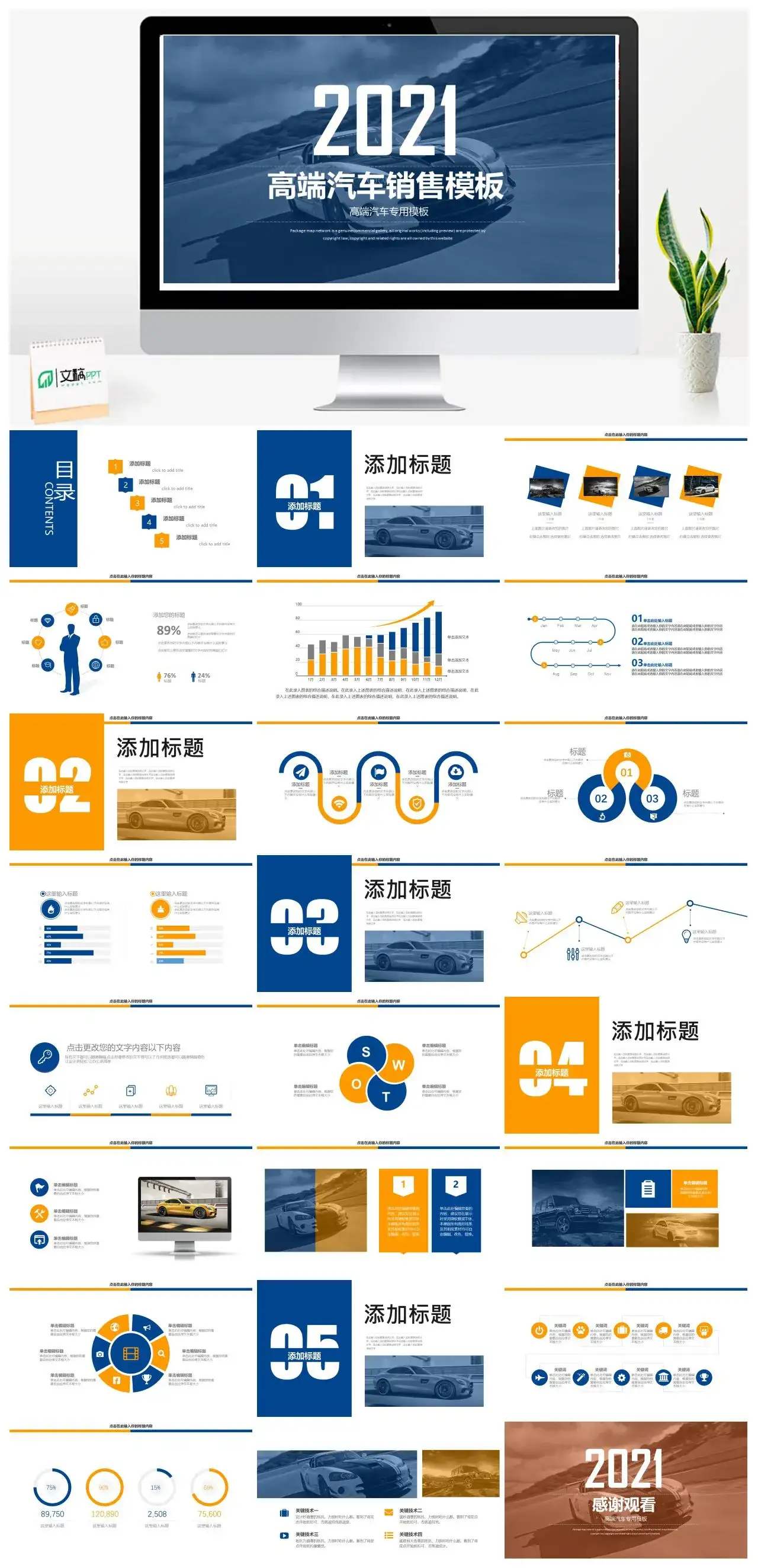 2021商务高端汽车销售模板高端汽车专用PPT模板 2021商务高端汽车销售模板高端汽车专用PPT模板