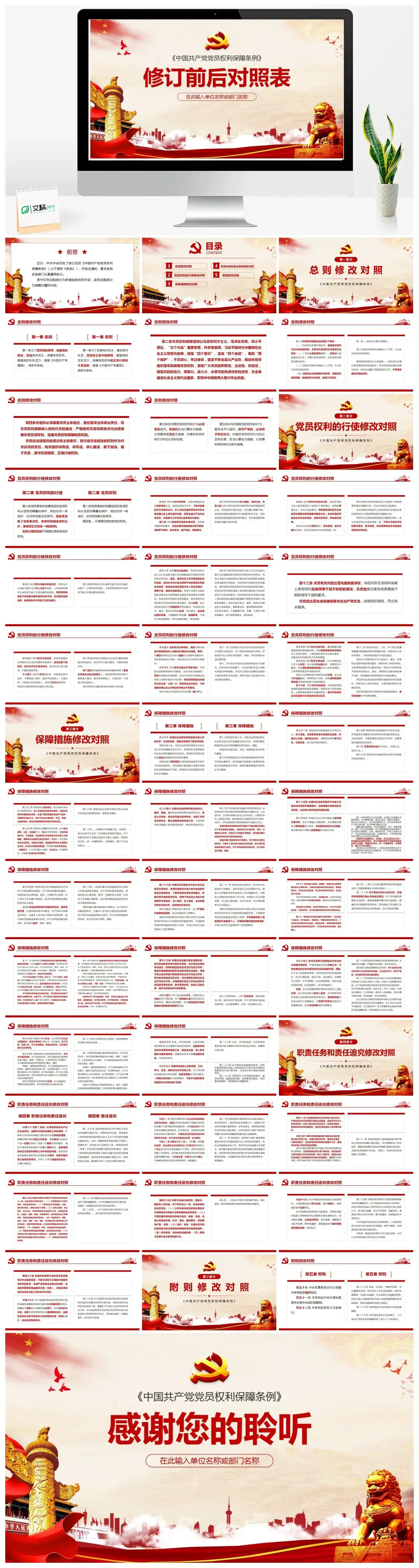 含讲稿中国共产党党员权利保障条例党课PPT