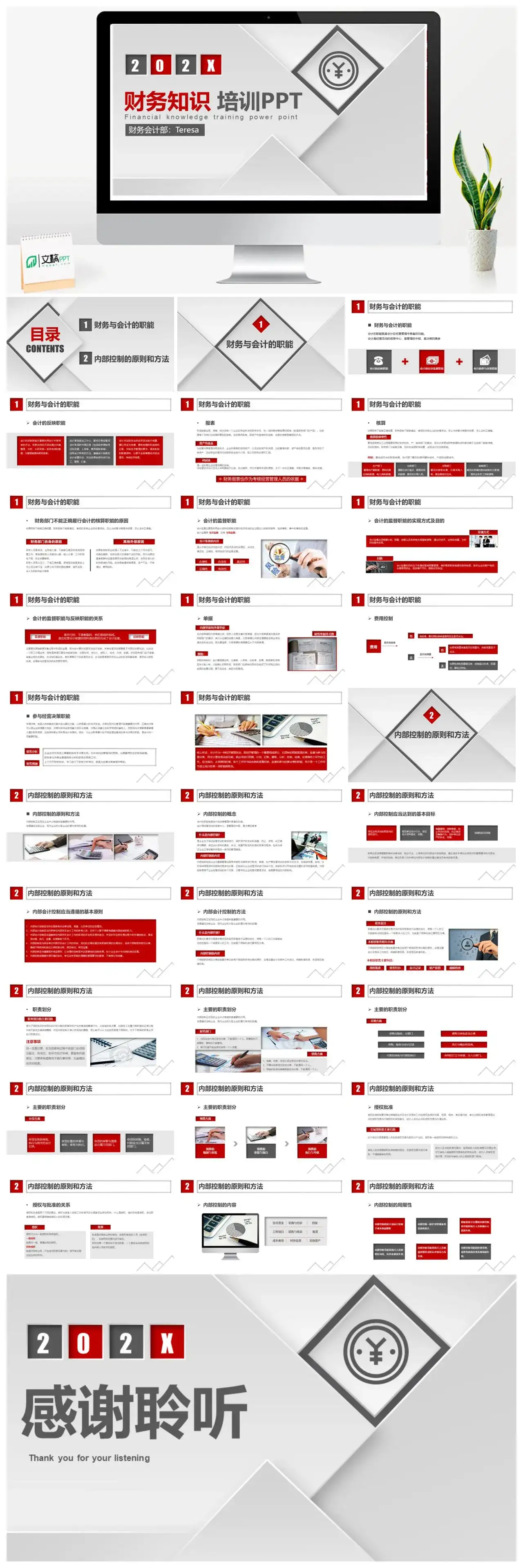 202X年简约白色财务知识培训通用PPT模板