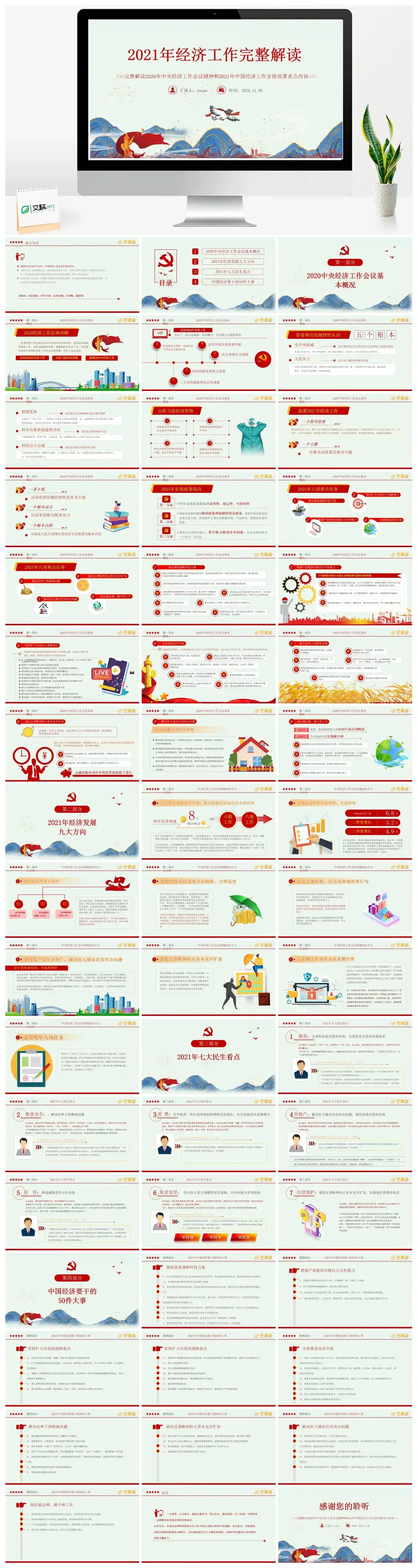 含讲稿中央经济工作完整解读党课PPT