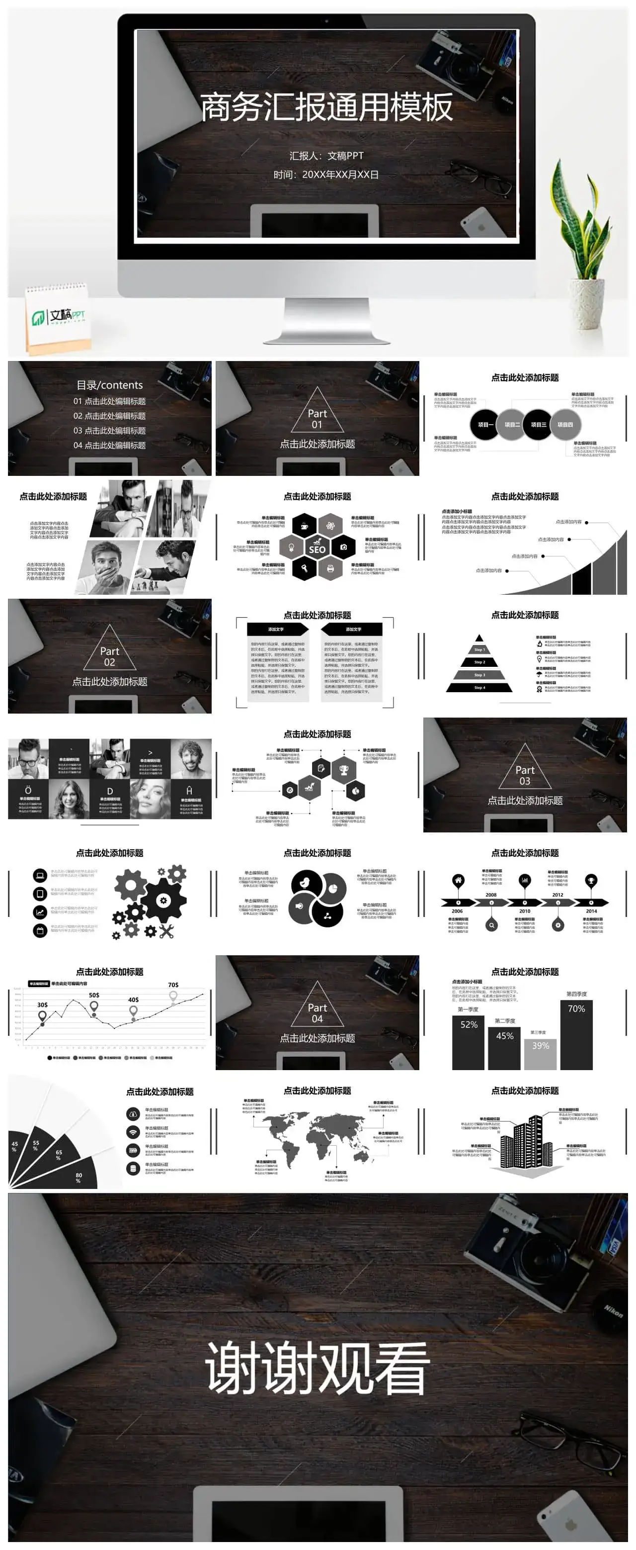 商务汇报通用PPT模板