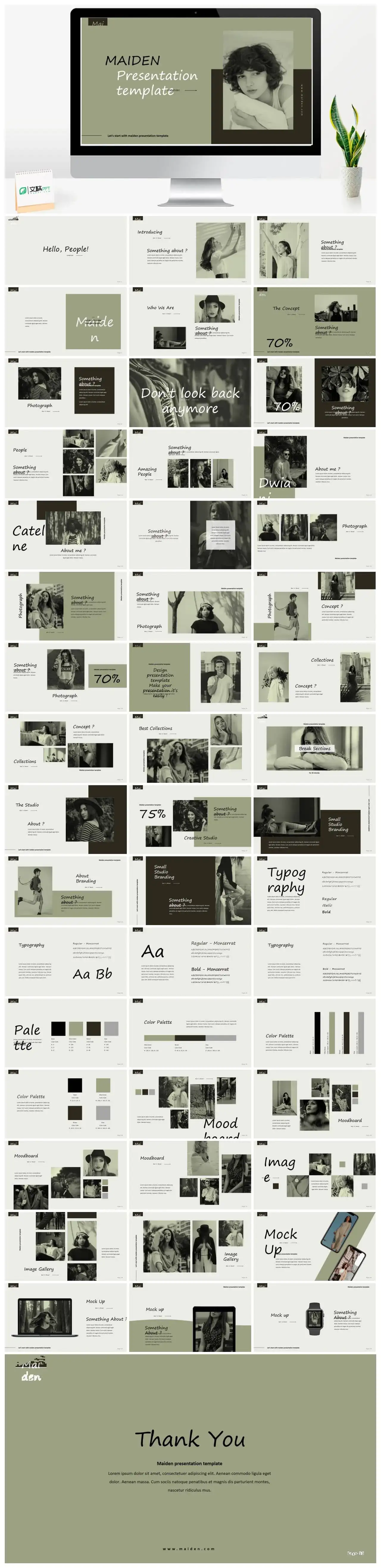 莫兰迪风尚PPTppt模版