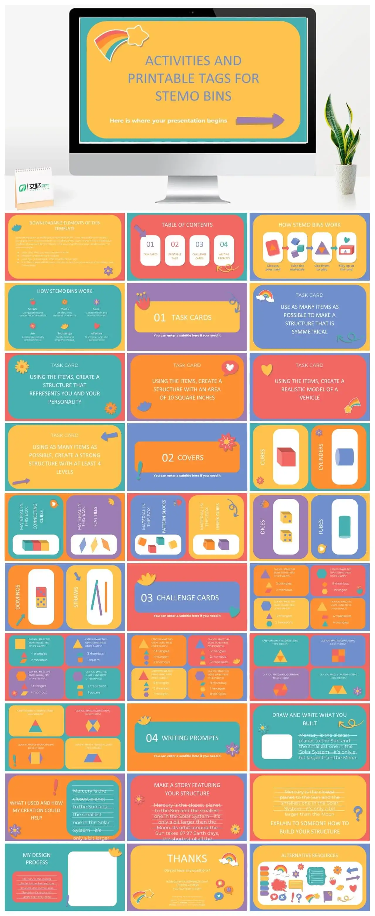 英文ACTIVITIES AND PRINTABLE TAGS FOR STEMO BINS