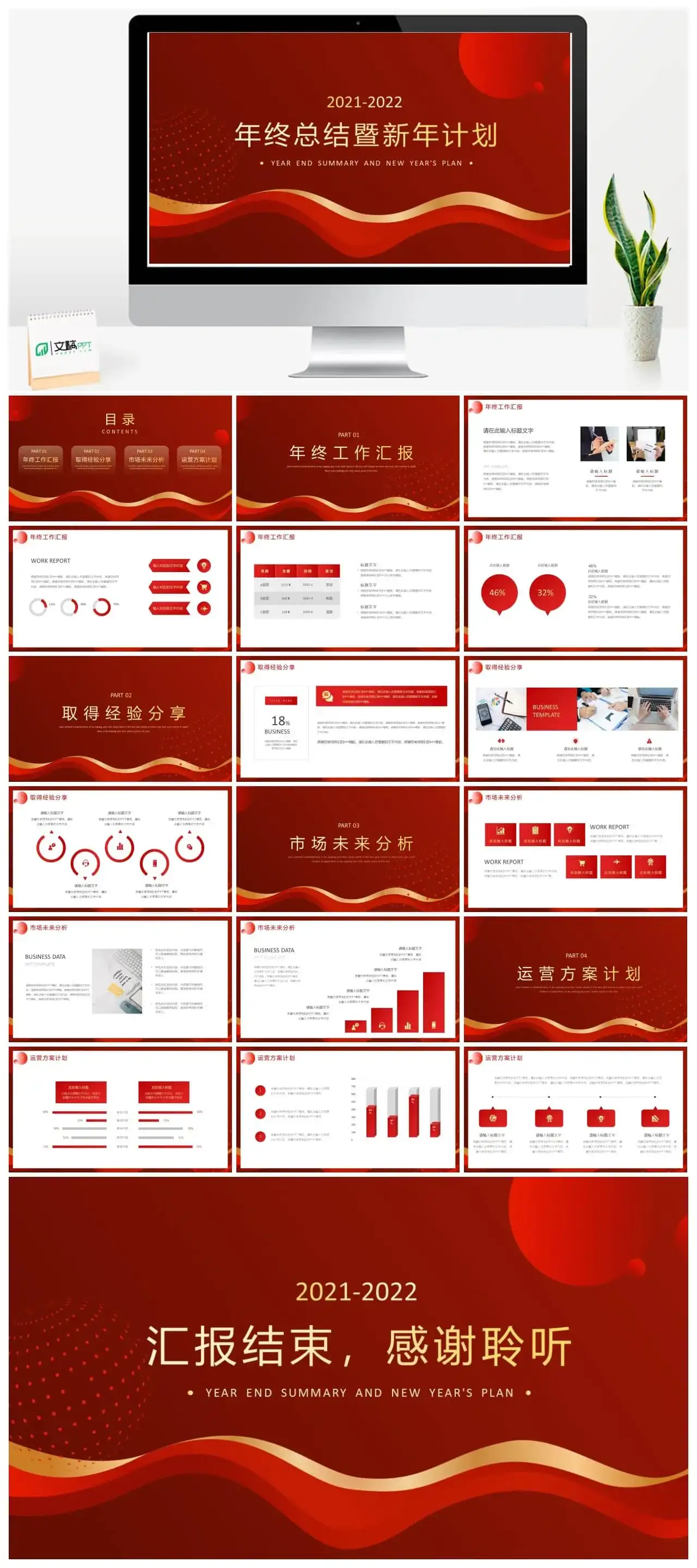2022年终总结暨新年计划PPT