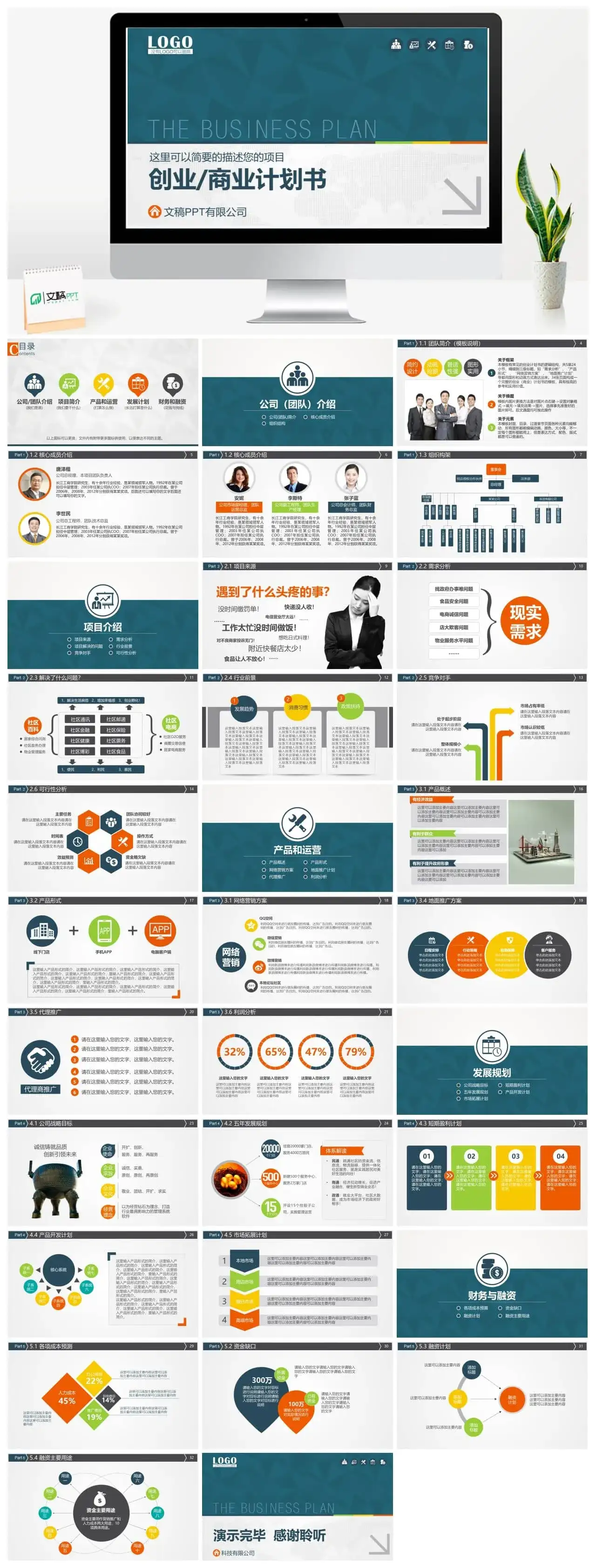 商业计划书PPT模板