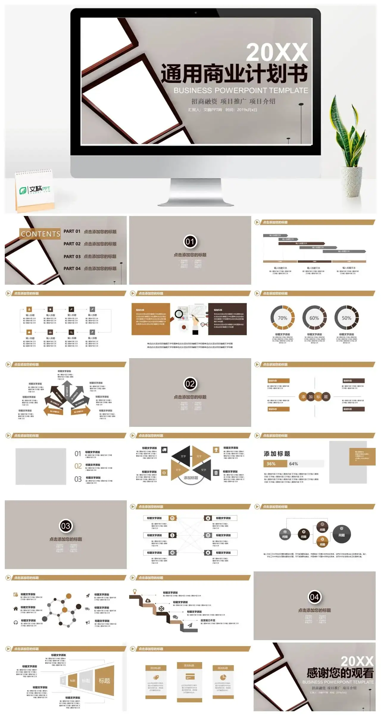 招商融资项目推广商业计划书PPT模板