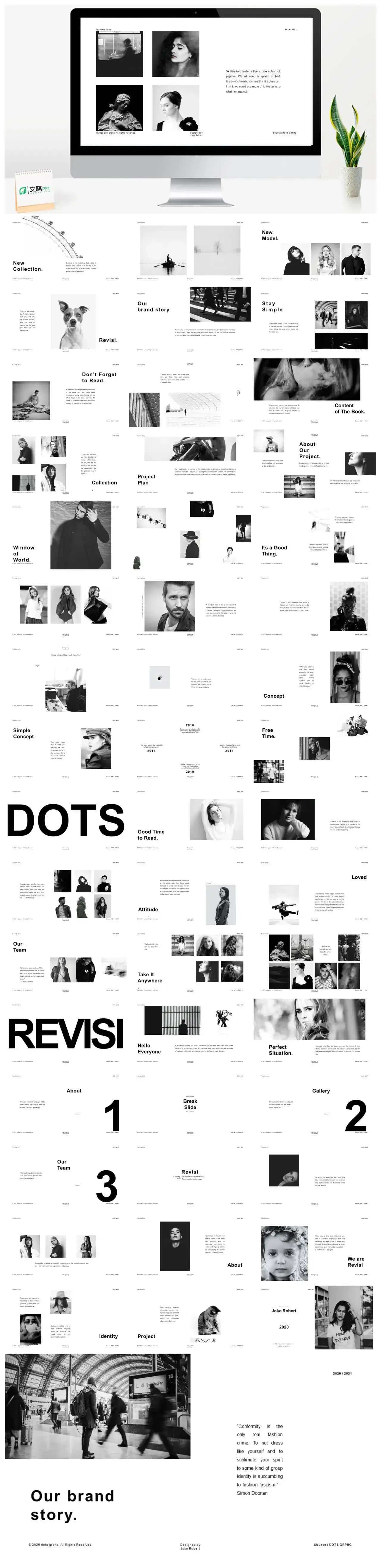 黑白人物公司介绍PPT模板