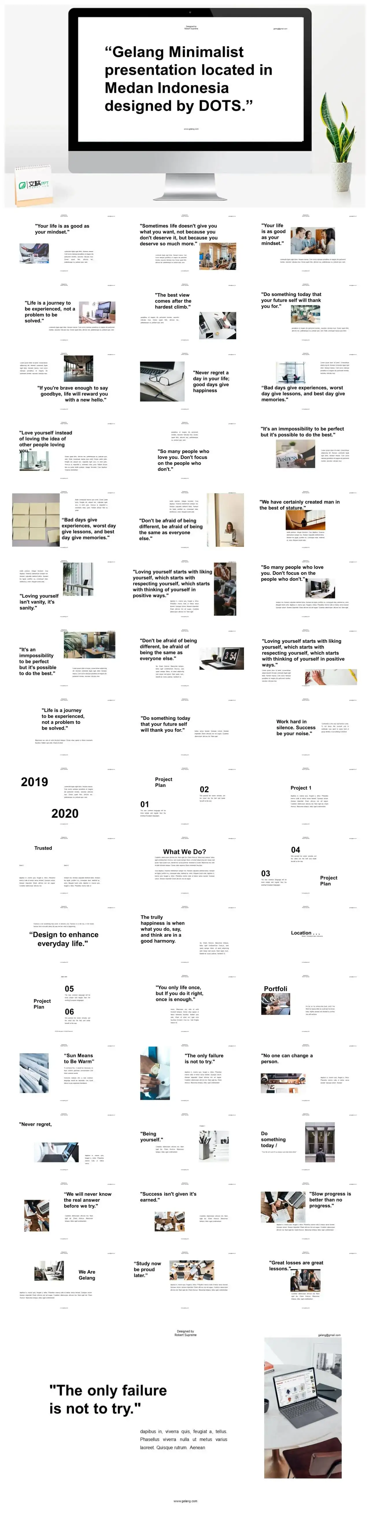 白色商务简约型PPT模板