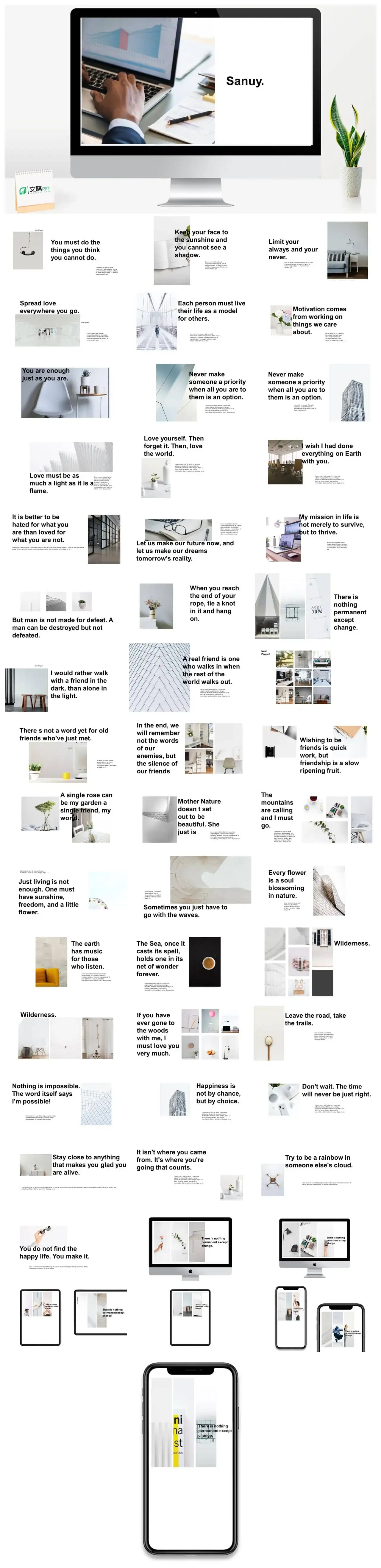 白色简约公司介绍PPT模板