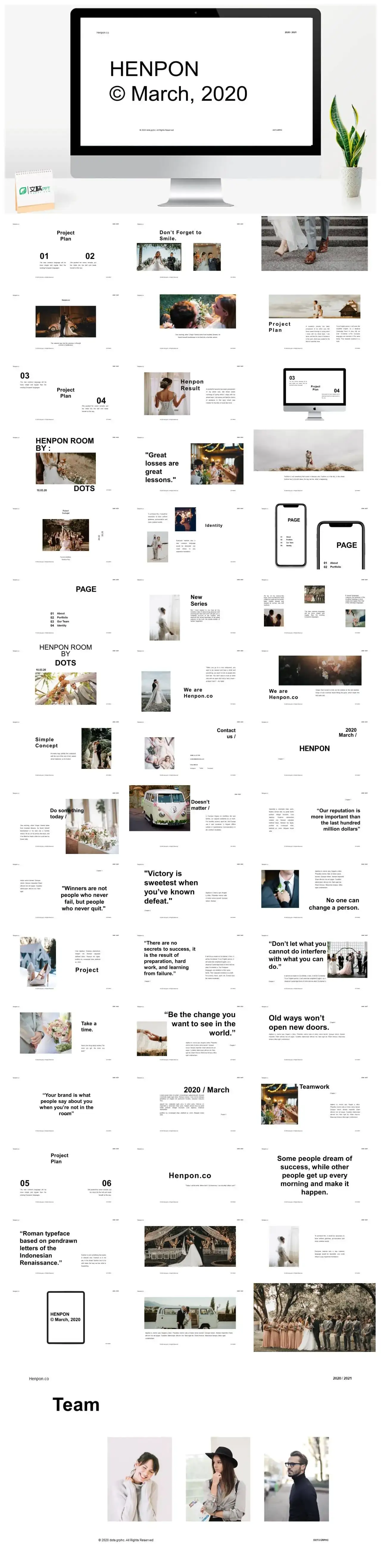 白色婚礼简约型PPT模板