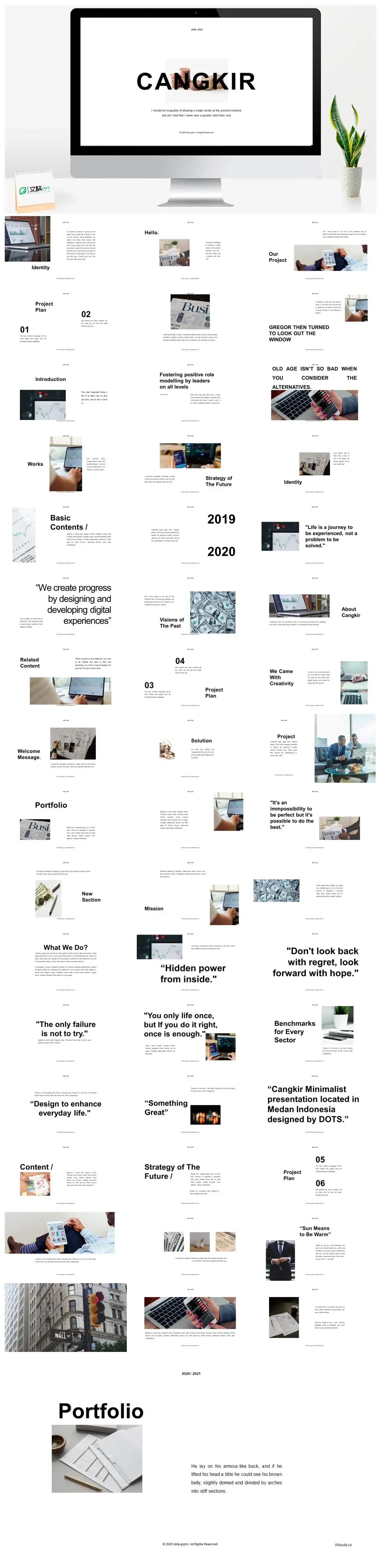 白色金融公司介绍PPT模板