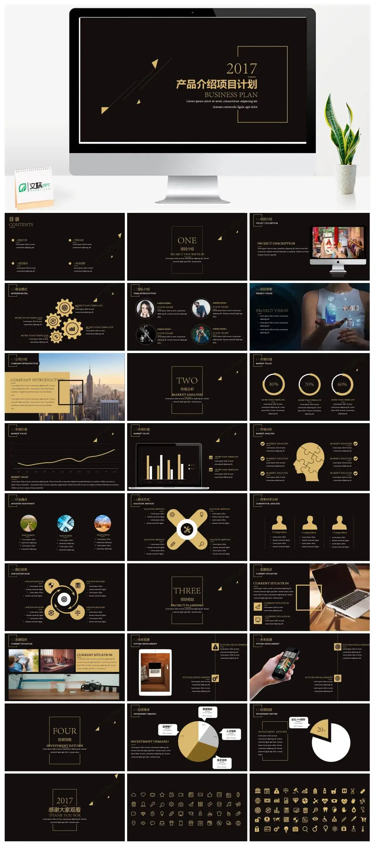 高端产品介绍项目计划PPT模板