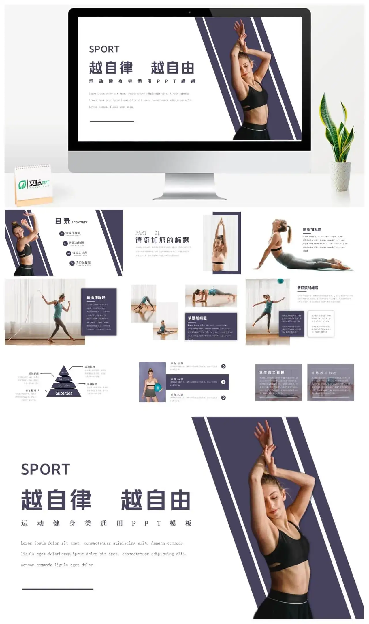 运动健身培训宣传ppt模板