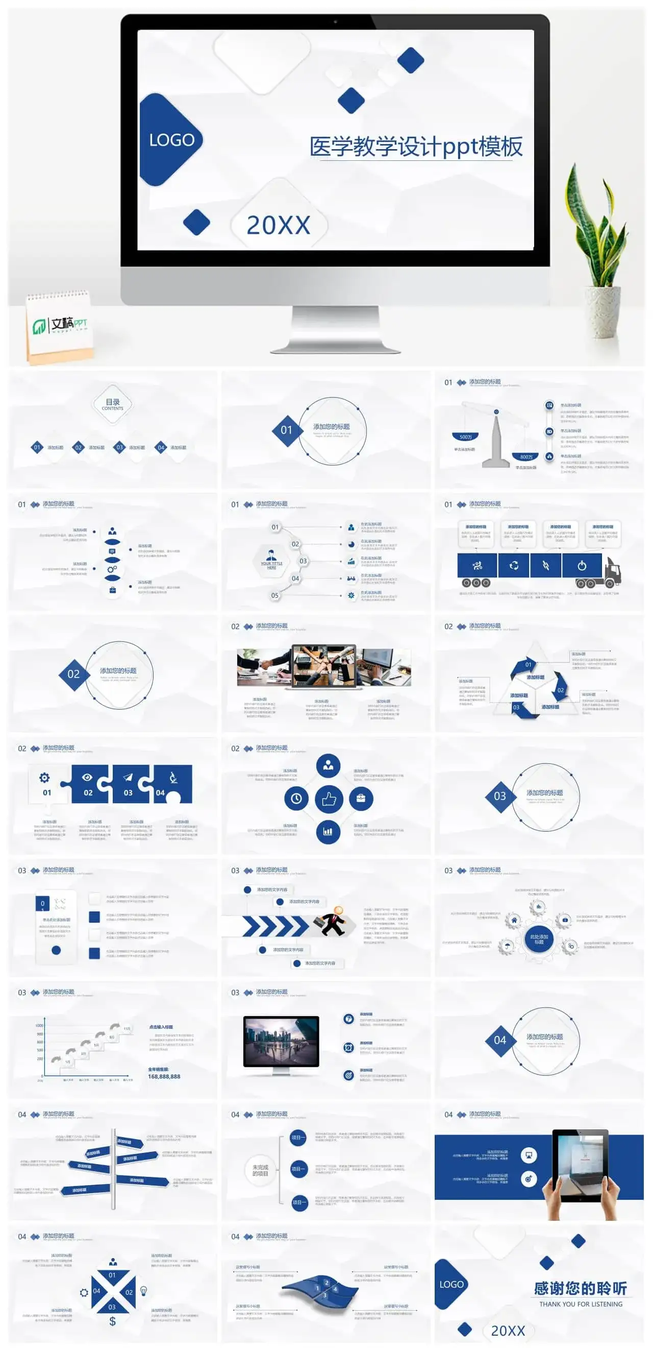 医学教学设计ppt模板