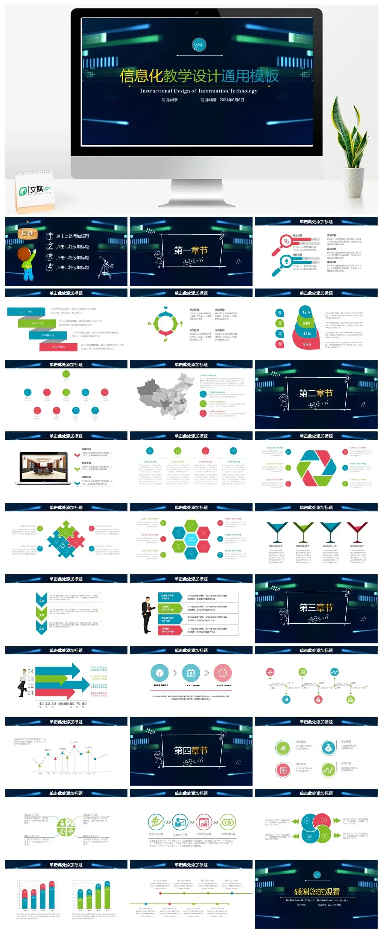 信息化教学设计通用ppt模板