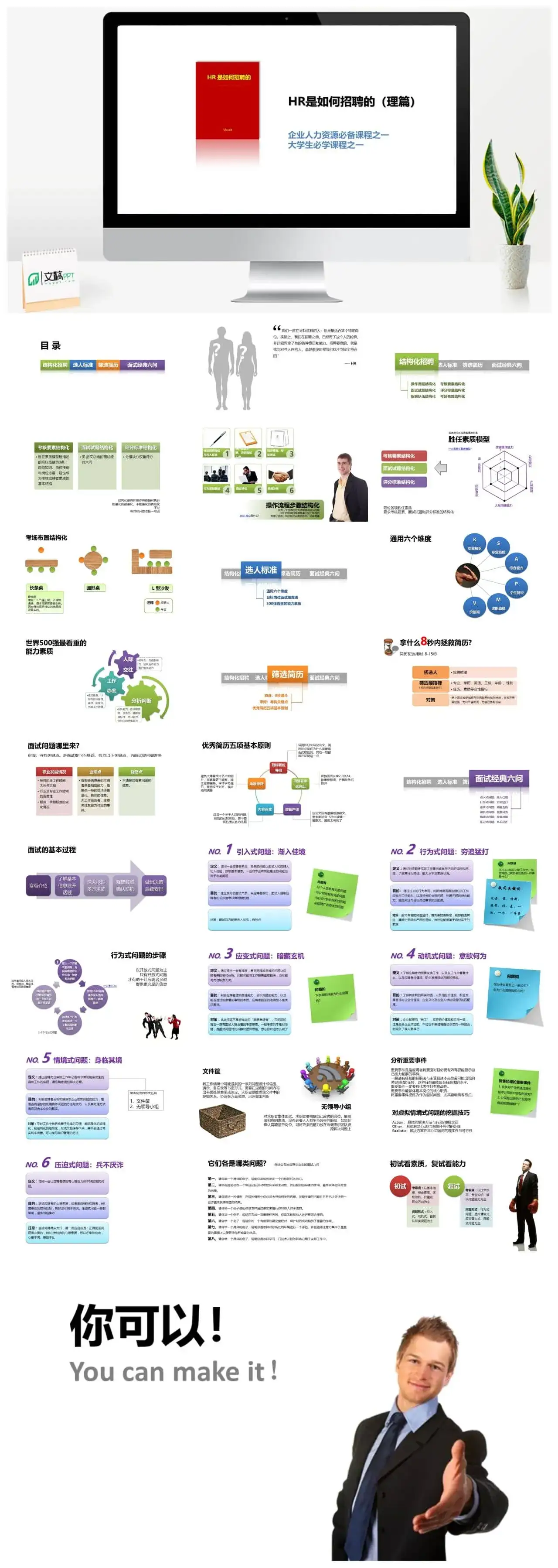 大学生企业人力资源管理课程PPT模板