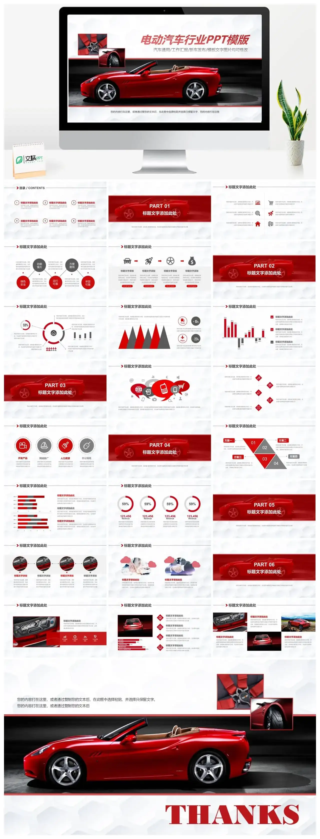 电动汽车行业新车发布工作汇报PPT模板