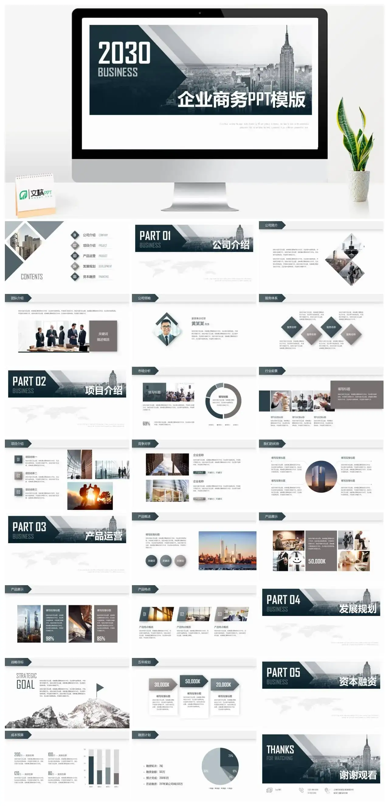 经典大气企业商务融资路演PPT模板
