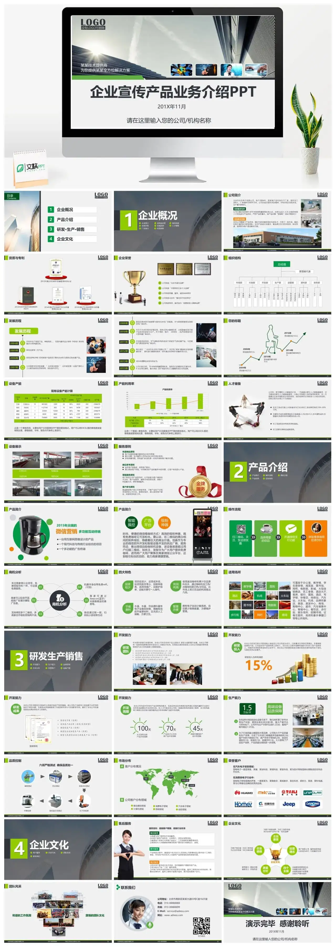 企业宣传产品业务介绍PPT模板