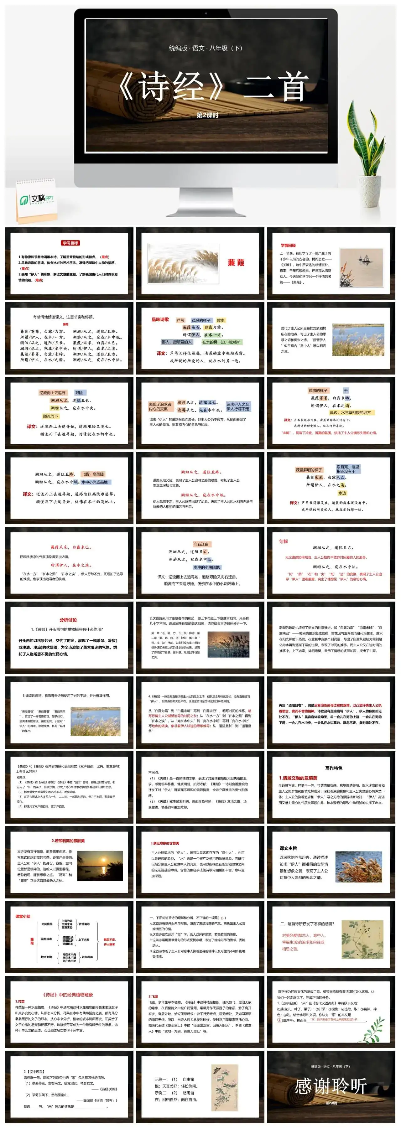 语文八（下）第3单元 12《诗经二首》第2课时