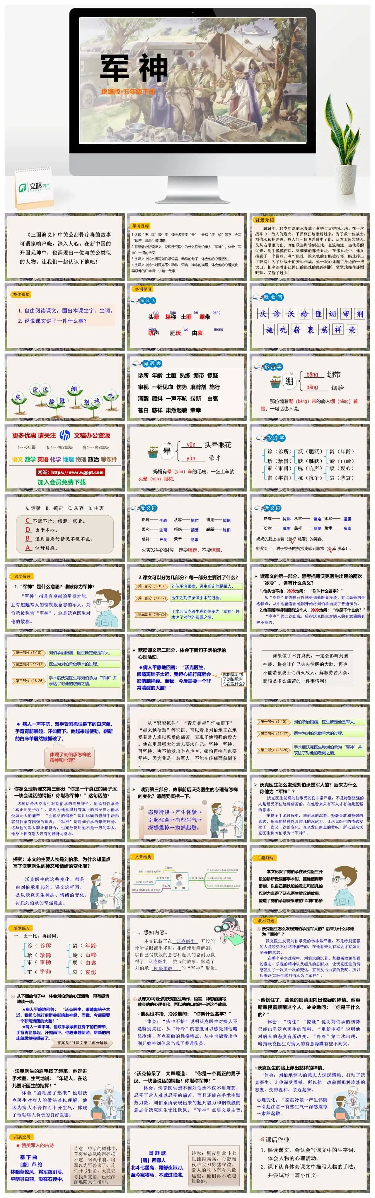 人教部编版语文五年级下册PPT课件军神